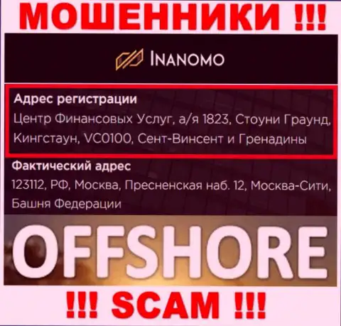 Inanomo - это неправомерно действующая компания, которая скрывается в оффшорной зоне по адресу - 123112, РФ, Москва, Пресненская наб. 12, Москва-Сити, Башня Федерации