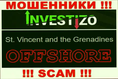 Т.к. Investizo находятся на территории Сент-Винсент и Гренадины, отжатые деньги от них не вернуть