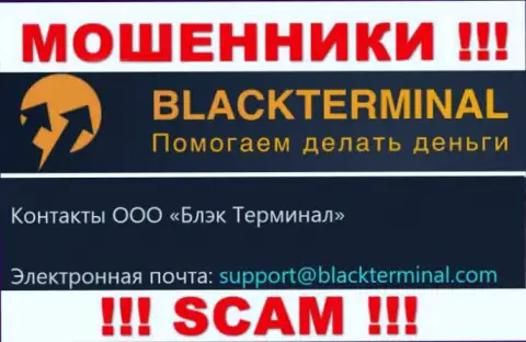 Не нужно переписываться с мошенниками BlackTerminal, даже через их адрес электронного ящика - жулики