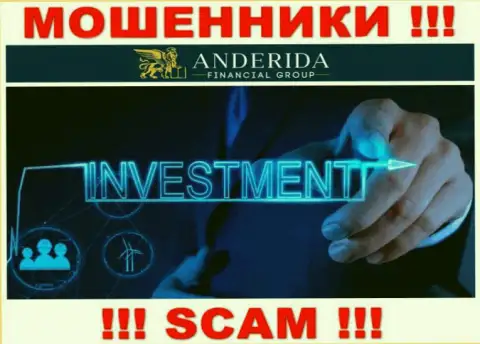 Anderida жульничают, оказывая неправомерные услуги в сфере Investing