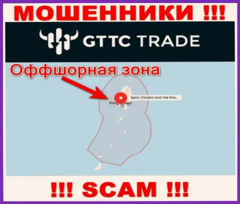 МОШЕННИКИ GT-TC Trade зарегистрированы очень далеко, на территории - Saint Vincent and the Grenadines
