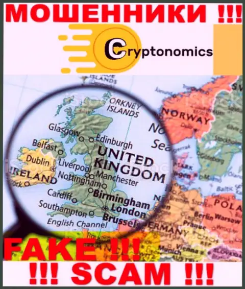 Воры Crypnomic Com не публикуют достоверную инфу относительно своей юрисдикции