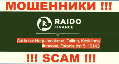 Raidofinance OÜ - это типичный разводняк, адрес компании - ненастоящий