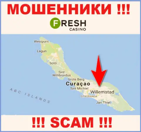 Curaçao - вот здесь, в офшорной зоне, зарегистрированы шулера ФрешКазино