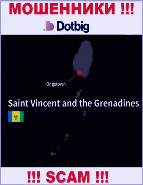 Дот Биг имеют офшорную регистрацию: Сент-Винсент и Гренадины - будьте крайне осторожны, шулера