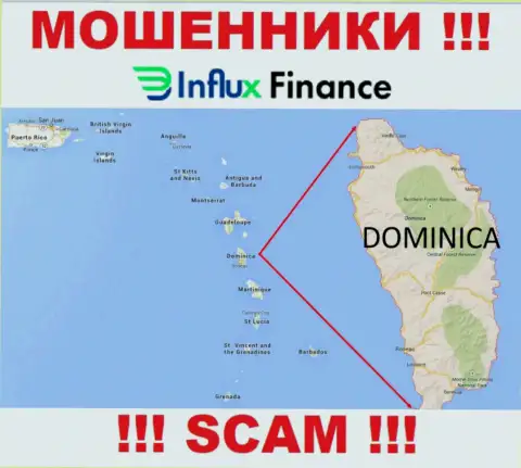 Компания InFluxFinance Pro - это internet аферисты, обосновались на территории Содружество Доминики, а это офшорная зона