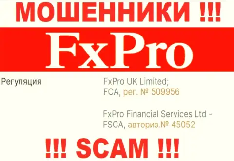 Регистрационный номер обманщиков инета компании ФиксПро Файненшл Сервис Лтд: 45052