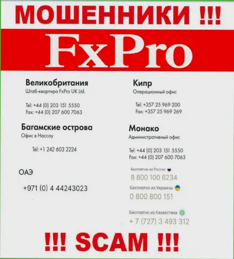Будьте крайне осторожны, Вас могут обмануть мошенники из FxPro Financial Services Ltd, которые звонят с разных номеров
