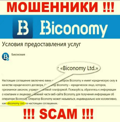 Юридическое лицо, владеющее жуликами Biconomy - Biconomy Ltd